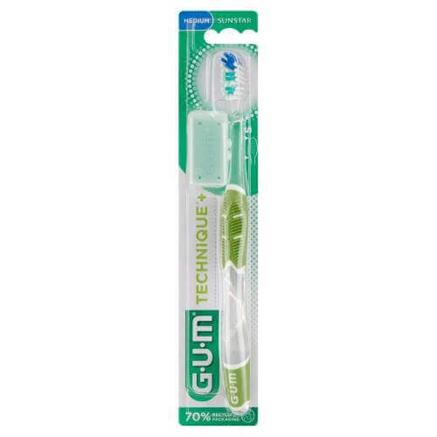 Sunstar GUM Technique+ Зубная щетка средняя, 1 шт.: цены и характеристики