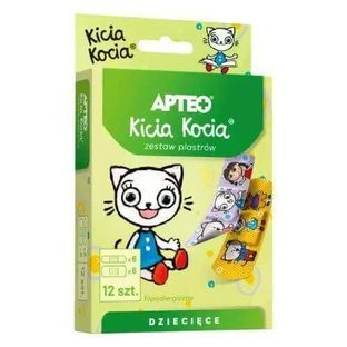 APTEO Набор детских пластырей "Котенок", 12 шт.