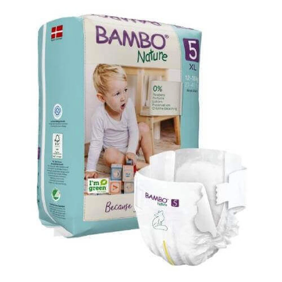 Підгузки BAMBO Nature 5 (XL 12-18 кг), 22 шт.: ціни та характеристики