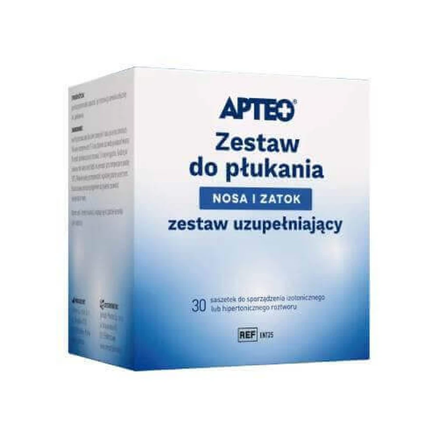 Apteo Дополнительный набор для промывания носа и пазух, 30 пакетиков: цены и характеристики