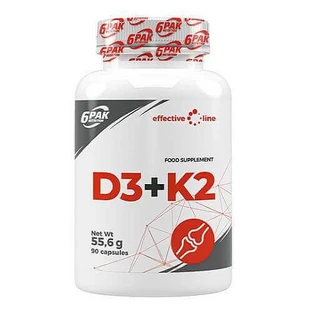 6Pak Nutrition D3+K2, 90 капс