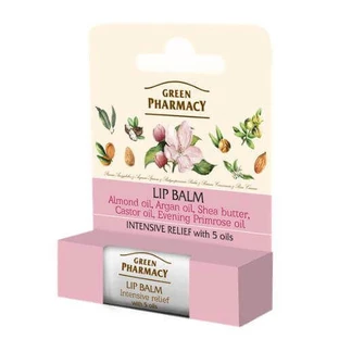 GREEN PHARMACY Бальзам для губ на основі 5 олій, 3,6 г