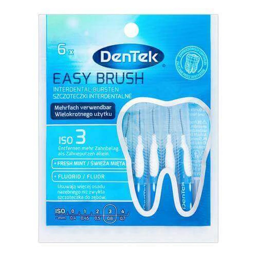 DENTEK Межзубные щетки Easy Brush размер 3, 6шт: цены и характеристики