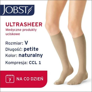 JOBST ULTRASHEER Короткі компресійні гольфи CCL1 натуральні, розмір 5 ZP