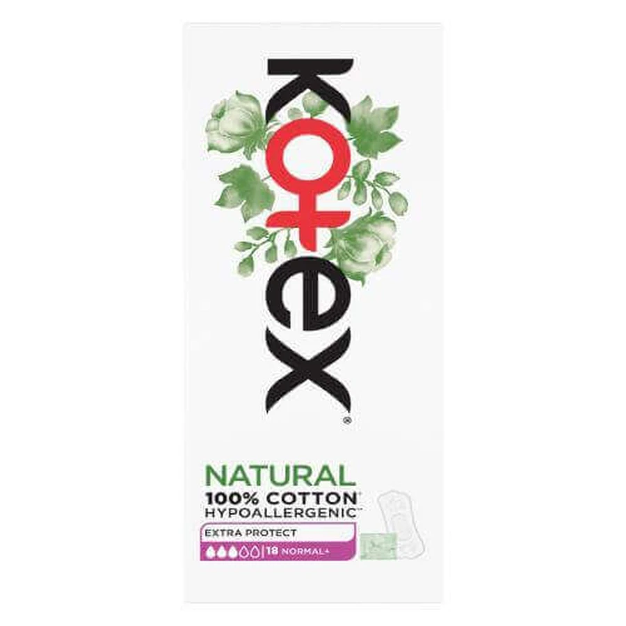 Устілки KOTEX Natural Normal+, 18шт: ціни та характеристики