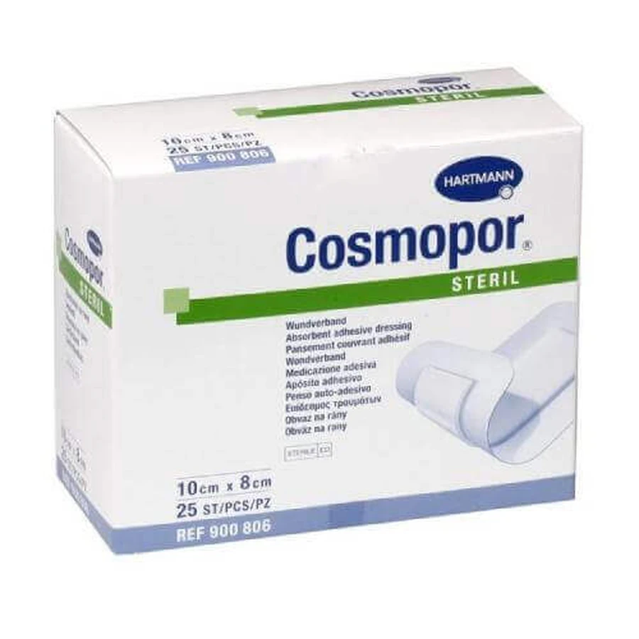Cosmopor Steril Самоклеящаяся повязка для ран 10 см x 8 см, 25 шт.: цены и характеристики