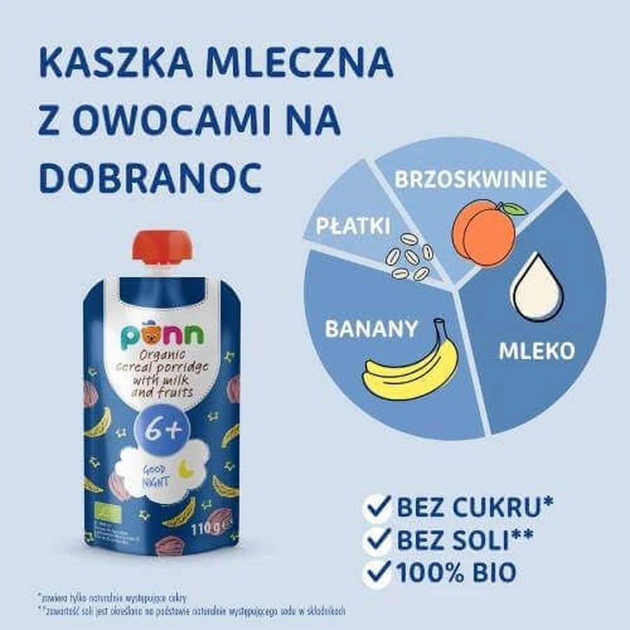 SALVEST PÕNN BIO Milk Bedtime Oatmeal with Fruit, 110 г.: цены и характеристики