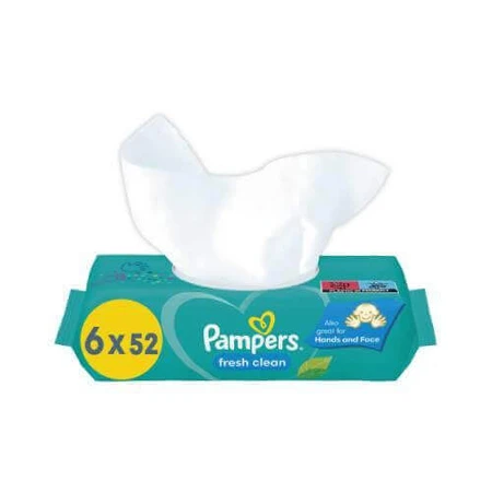 Влажные салфетки Pampers Fresh Clean, 6x 52шт: цены и характеристики