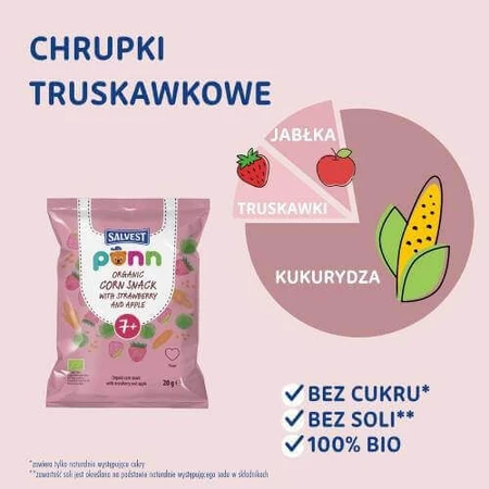 Клубничные чипсы SALVEST PÕNN BIO, 20 г: цены и характеристики
