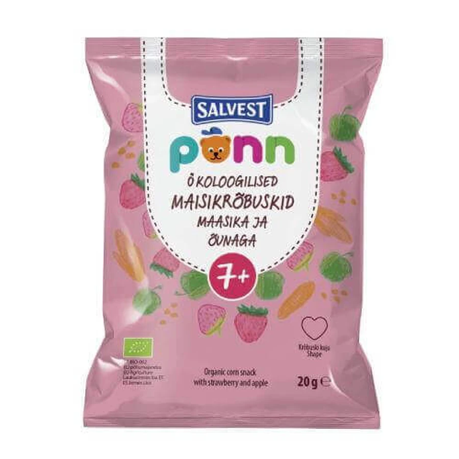 Клубничные чипсы SALVEST PÕNN BIO, 20 г: цены и характеристики