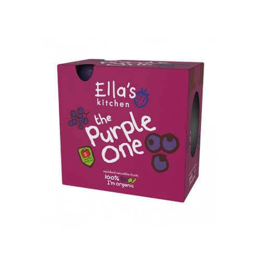 Ella's Kitchen BIO PURPLE ONE Фруктовое пюре с черной смородиной, 5x90 г: цены и характеристики