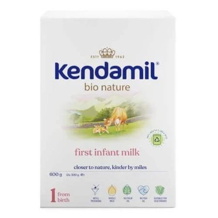 Детское сухое молоко Kendamil BIO Nature 1 для детей с рождения, 600 г: цены и характеристики