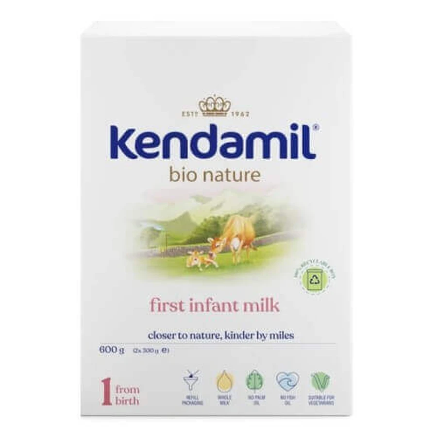 Детское сухое молоко Kendamil BIO Nature 1 для детей с рождения, 600 г: цены и характеристики