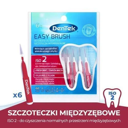 Щітки міжзубні DENTEK Easy Brush розмір 2, 6шт: ціни та характеристики