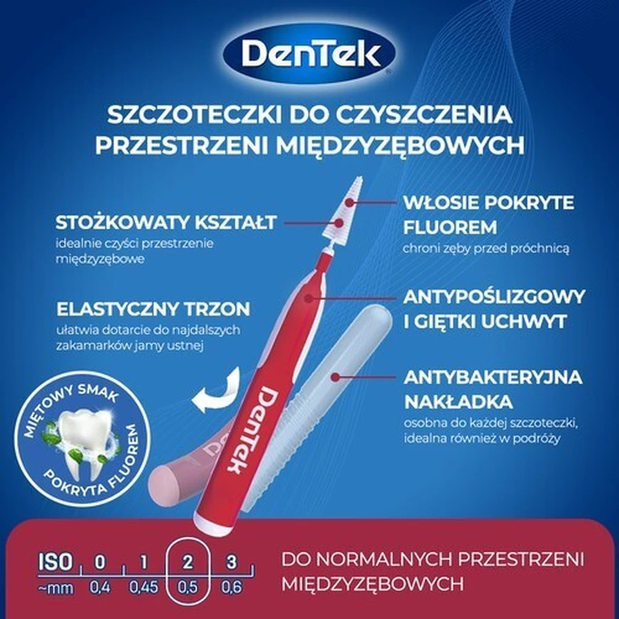 Щітки міжзубні DENTEK Easy Brush розмір 2, 6шт: ціни та характеристики