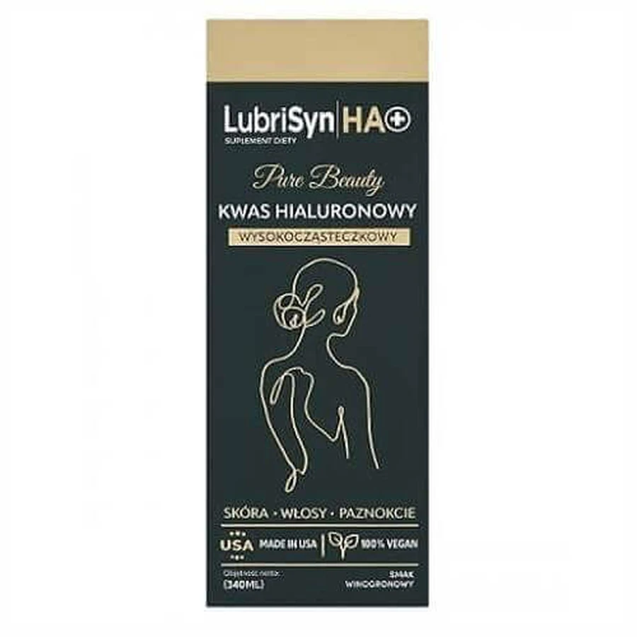 LubriSyn HA+ Pure Beauty високомолекулярна гіалуронова кислота зі смаком винограду, 340 мл: ціни та характеристики