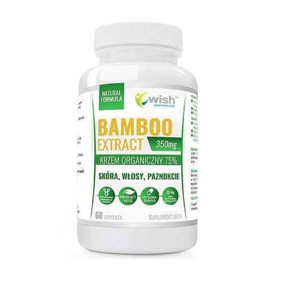 WISH Pharmaceutical Экстракт бамбука 350 мг, 60 капсул: цены и характеристики
