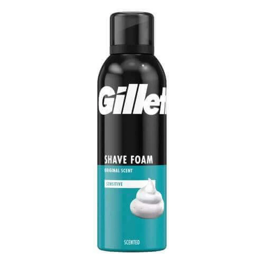 Gillette Sensitive Пена для бритья для чувствительной кожи, 200 мл: цены и характеристики