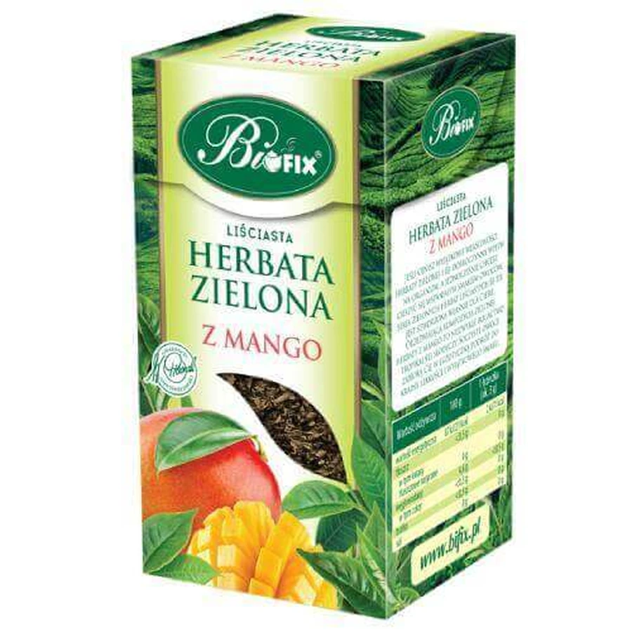 BiFix Зеленый листовой чай с манго, 100 г: цены и характеристики
