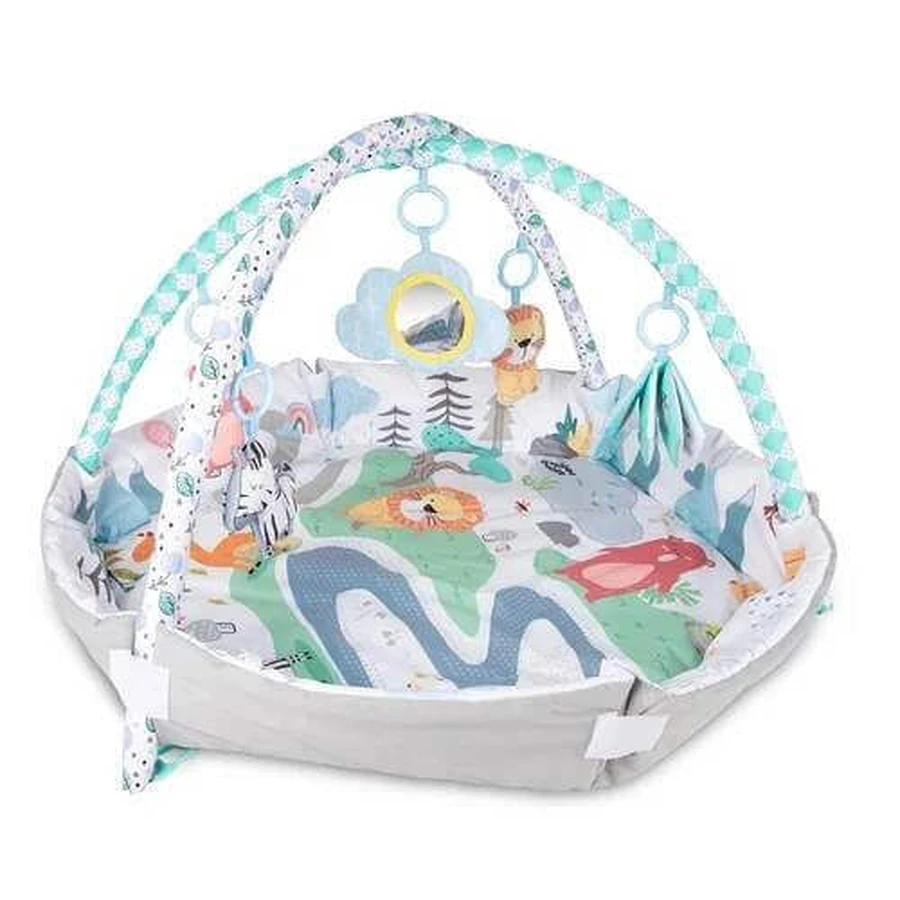 Canpol Babies Розвиваючий ігровий килимок манеж для немовлят 0м+ Сафарі 81/100: ціни та характеристики
