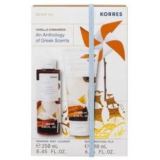 Korres Spread Joy Vanilla Cinnamon Kit (Гель для душа, 250 мл + Молочко для тела, 200 мл)