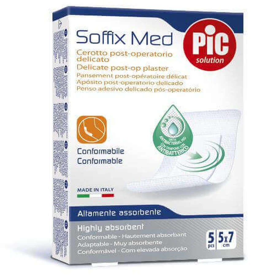 Пластир PIC SoffixMed 5x7см, 5шт: ціни та характеристики