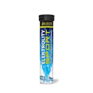 Elektrolity Sport зі смаком лайма та лимона, 20 таблеток у формі мусу.