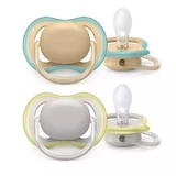 AVENT Ультра повітряна пустушка SCF085/15 0-6м білий/жовтий, 2шт, AVENT Ultra Air Soother SCF085/15 0-6м білий/жовтий, 2шт