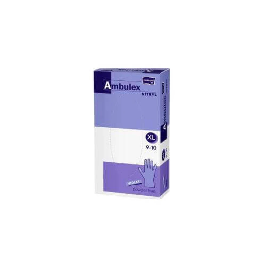 AMBULEX Одноразовые неопудренные нитриловые перчатки размера XL, 100 штук: цены и характеристики