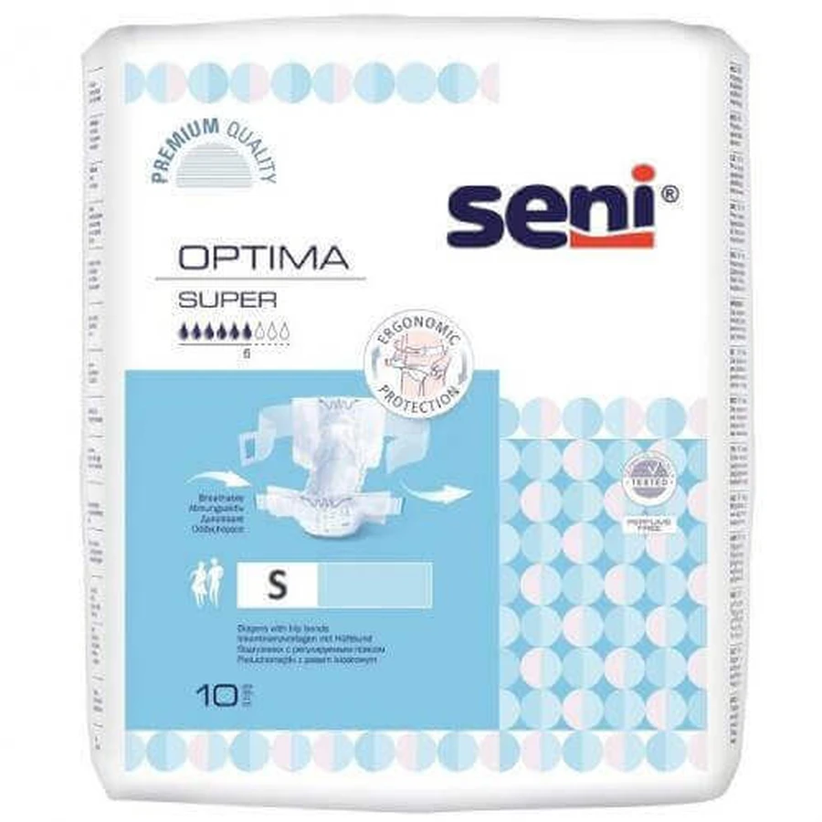 SENI OPTIMA SUPER SMALL підгузки з поясом, 10 шт.: ціни та характеристики