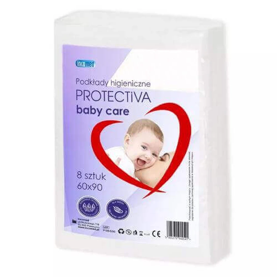 Гігієнічні прокладки PROTECTIVA baby care 60x90, 8шт: ціни та характеристики