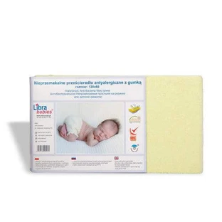Простирадло водонепроникне Libra-Babies 120x60см жовте