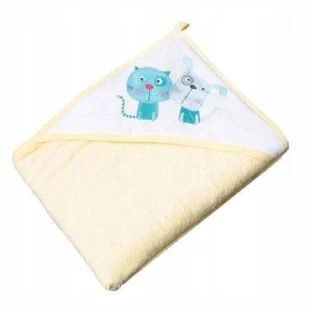 TEGA BABY халат для купания DOG AND CAT желтый 100x100 см