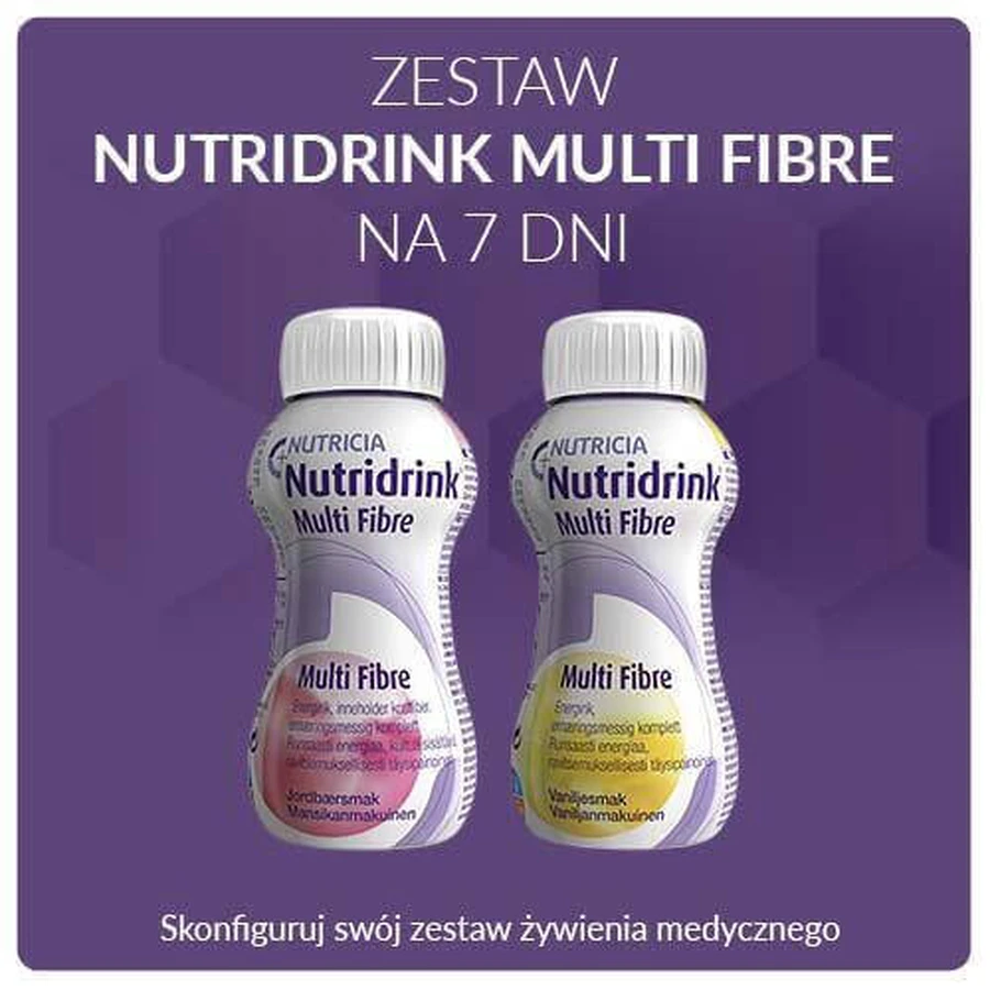 Набір Nutridrink Multi Fibre на 7 днів (16 пляшок по 125 мл): ціни та характеристики