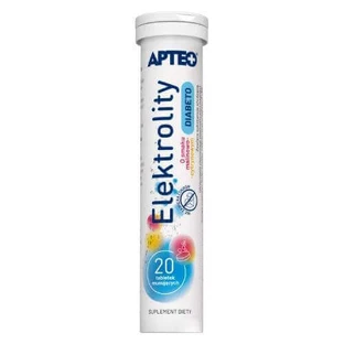 Apteo Elektrolity Diabeto со вкусом малины и лимона, 20 муссов.