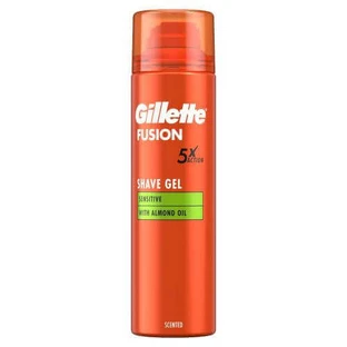 Гель для гоління Gillette Fusion з мигдалевою олією для чутливої шкіри, 200 мл