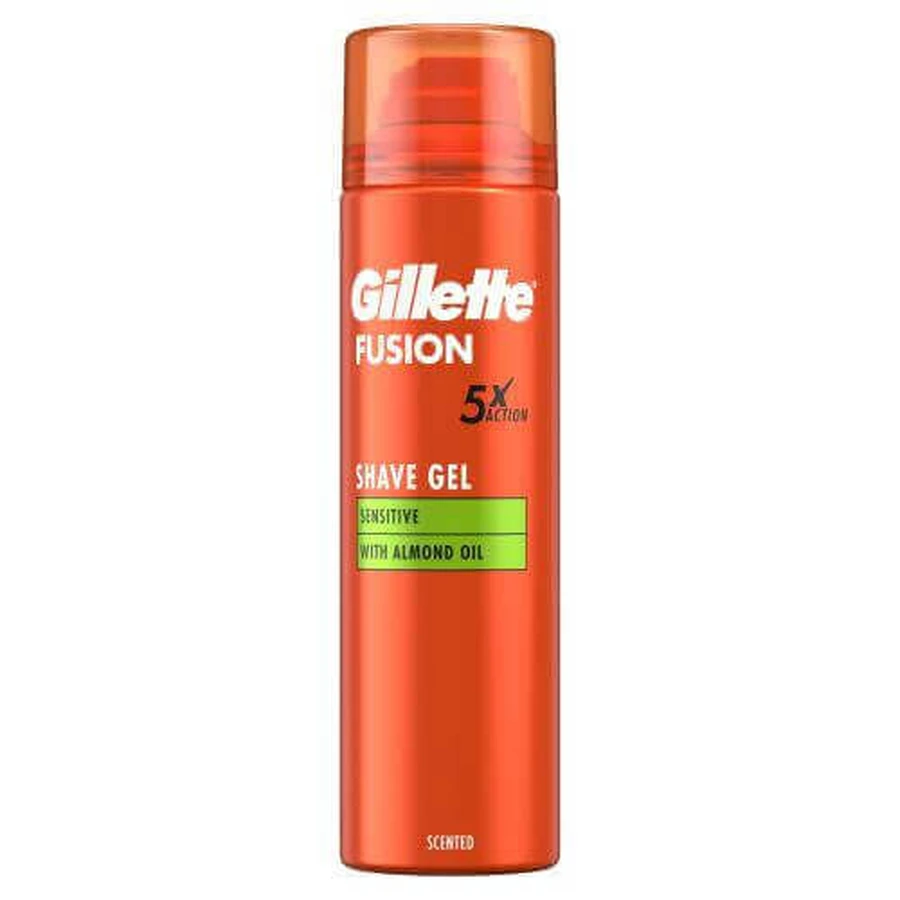 Гель для гоління Gillette Fusion з мигдалевою олією для чутливої шкіри, 200 мл: ціни та характеристики