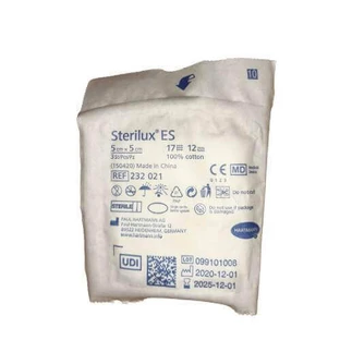 Стерильные марлевые тампоны STERILUX ES, 12 слоев, 17 нитей 5x5 см, 3 шт.