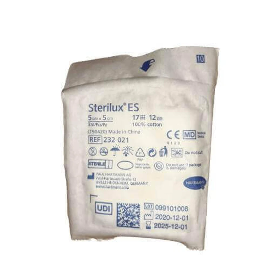 Стерильные марлевые тампоны STERILUX ES, 12 слоев, 17 нитей 5x5 см, 3 шт.: цены и характеристики
