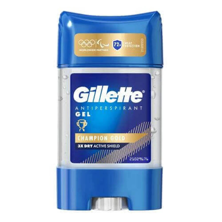 Гель-антиперспірант Gillette Champion Gold для чоловіків, 70 мл: ціни та характеристики