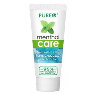 PUREO Menthol Care Натуральный охлаждающий крем с ментолом, 100 г.