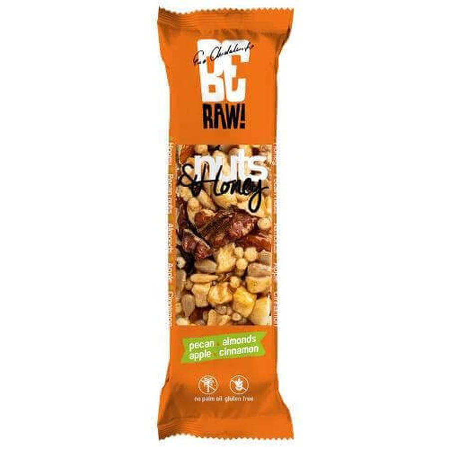 Арахісово-медовий батончик BeRAW Nuts&Honey з пеканом, 30 г: ціни та характеристики