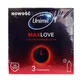 Презервативи UNIMIL MaxLove з гелем для затримки статевого дозрівання, 3 шт.