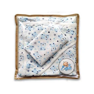 EGA KIDS Baby bamboo layette blue teddy bear black star