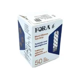Тест-полоски для определения уровня глюкозы Fora 6, 50 шт.