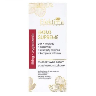 EFEKTIMA Gold Supreme Мультиактивна сироватка проти зморшок, що підтягує та розгладжує, 30 мл