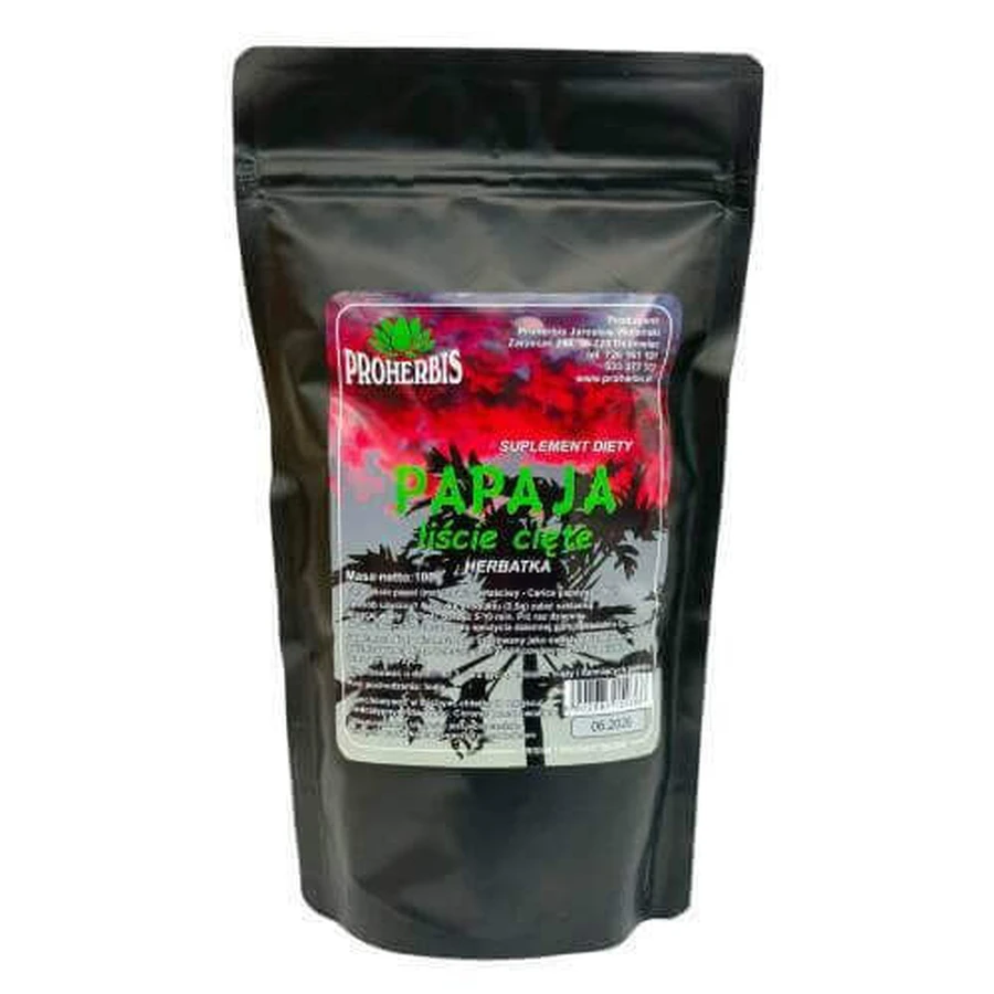PROHERBIS Папайя, порізане листя, 100 г: ціни та характеристики