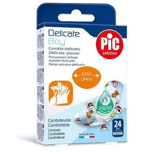 Антибактериальный пластырь для мальчика PIC Delicate, 24 шт.