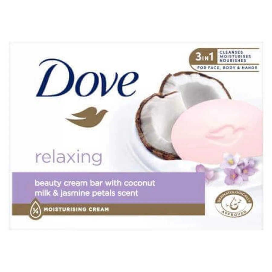Dove Relaxing Creamy Cleansing Bar Кокосовое молоко и лепестки жасмина, 90 г: цены и характеристики