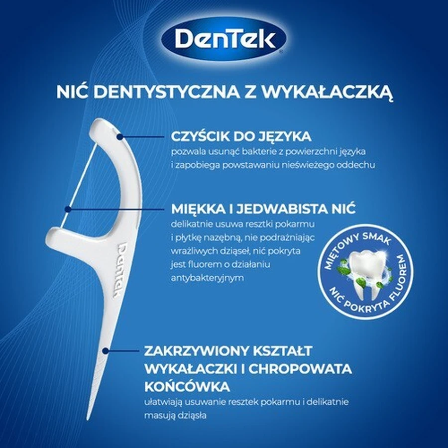Зубная нить DENTEK Зубочистки Sensitive Clean, 40 шт.: цены и характеристики
